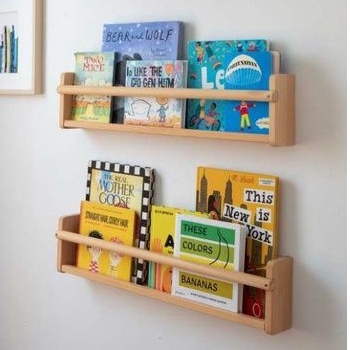 rak buku dinding tempat menyimpan buku kayu