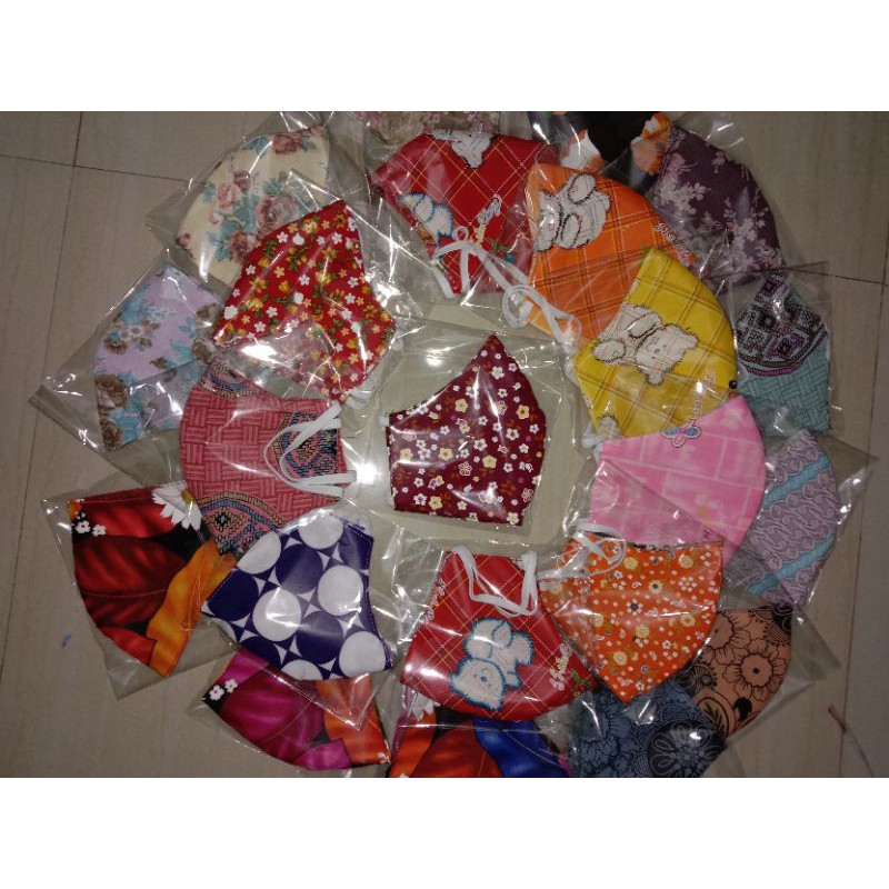 masker motif 2lapis