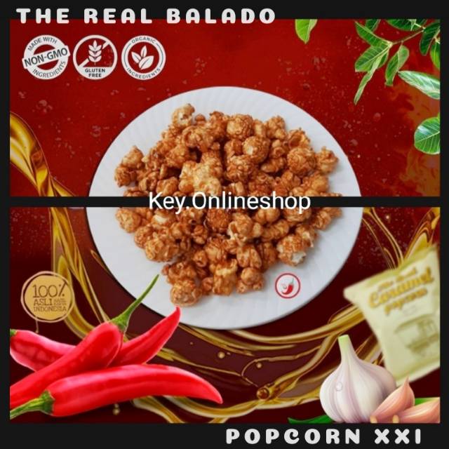 Popcorn XXI The Real Balado Popcorn XXI rasa Balado popcorn Balado XXI The real Caramel popcorn XXI