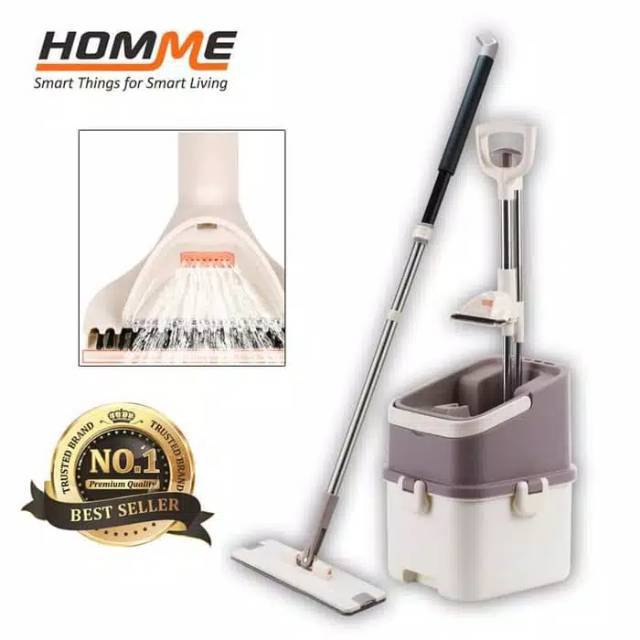 HOMME FLAT MOP HM Z1 Korean Design Alat Pel Pembersih Lantai