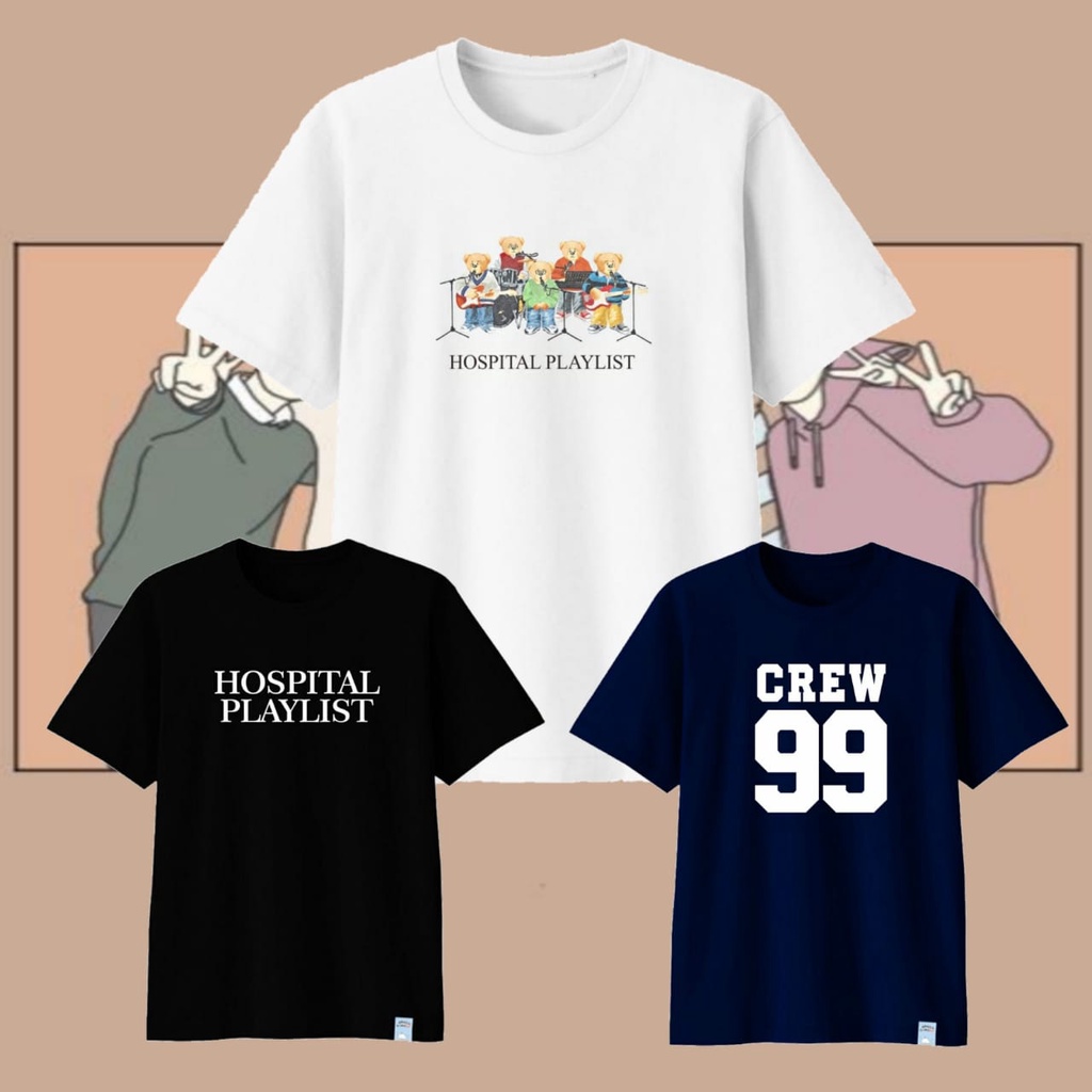 Kaos Hospital Playlist  Merchandise - Cotton Premium - untuk Anak, Remaja & Dewasa