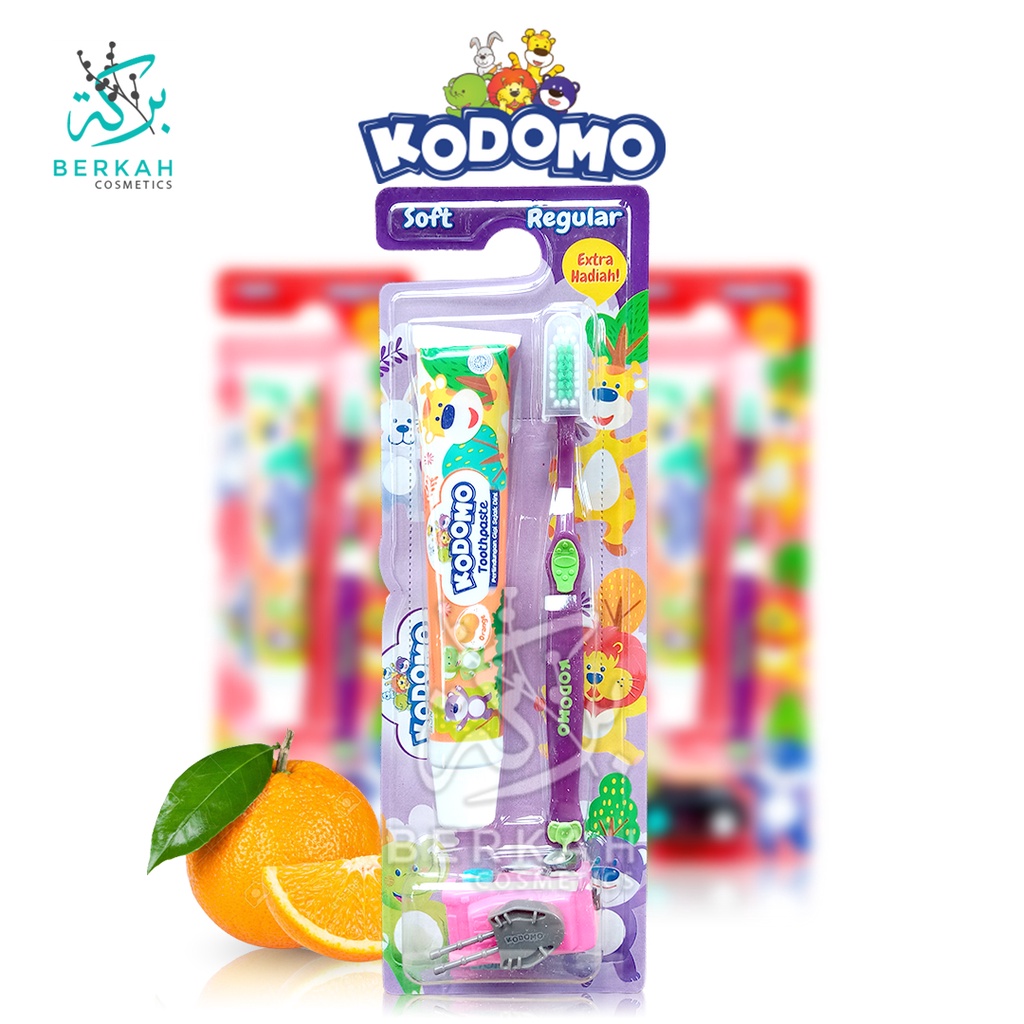 Kodomo Sikat Gigi Anak 2in1 Extra Hadiah Mainan Anak Soft Reguler