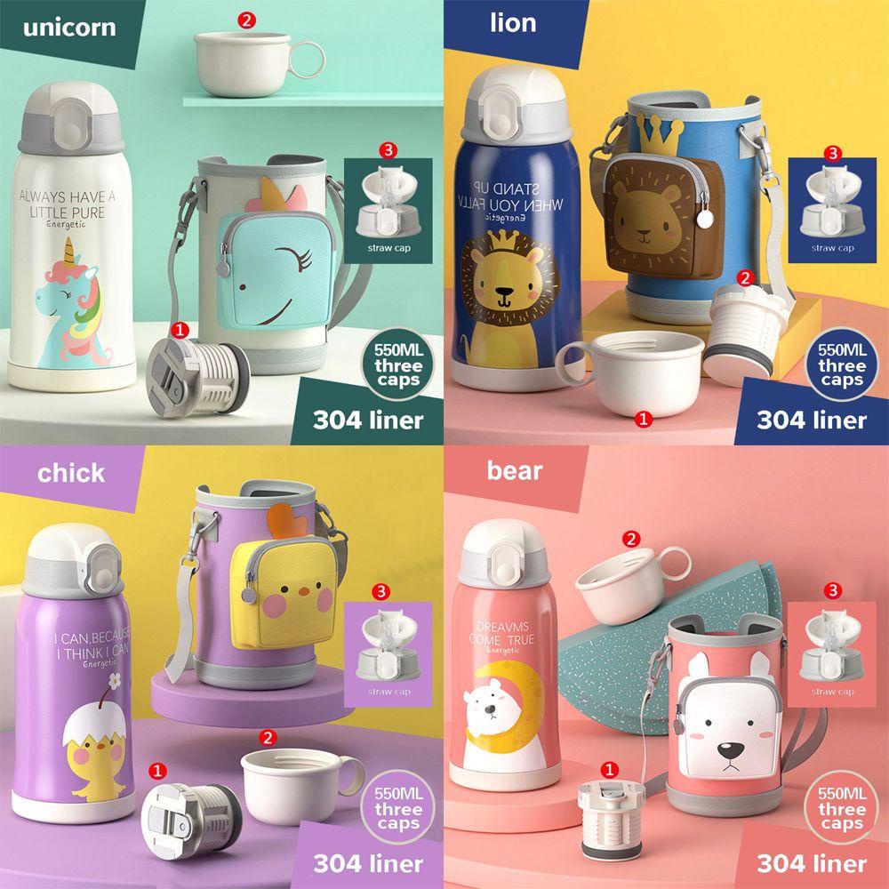 Preva Smart Thermos Bottle Home Thermos Mug Untuk Bayi Motif Kartun Lucu