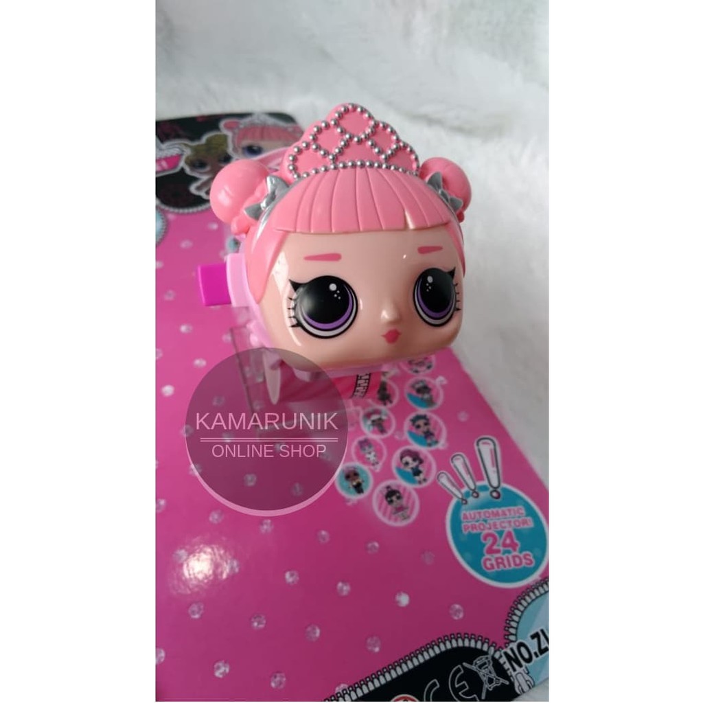 New Arrival JAM TANGAN ANAK PEREMPUAN LOL DIGITAL PROYEKTOR JUMBO LOL PINK Low Price!