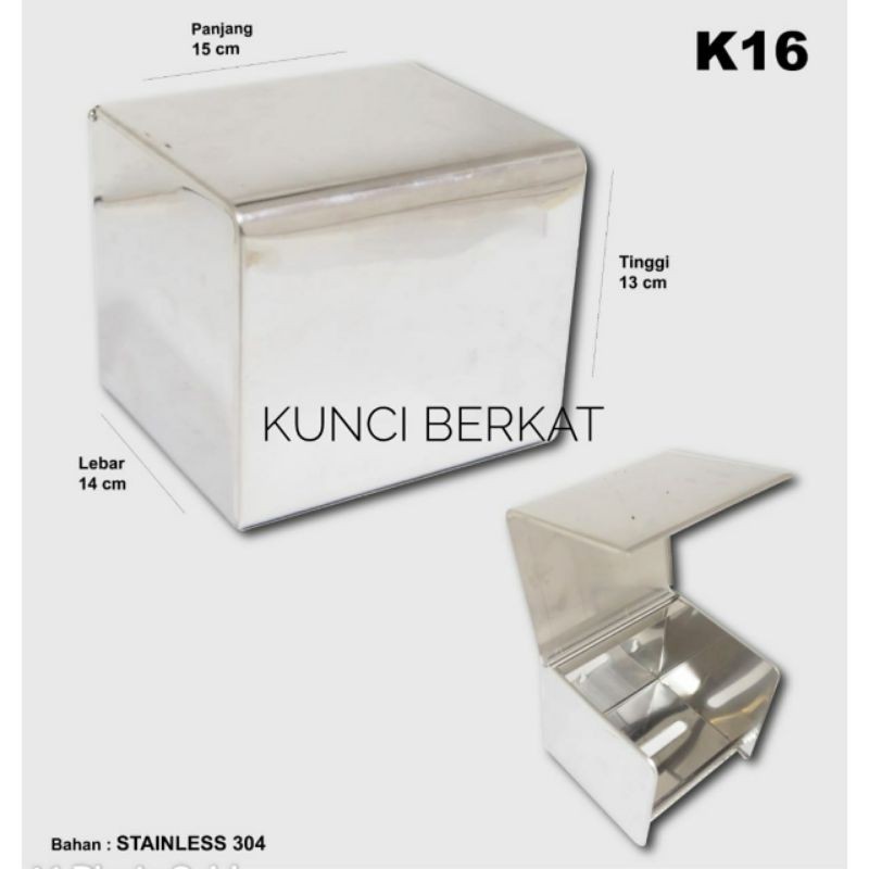 Tempat Tissue Minimalis/Tisu holder/Stainless/Box