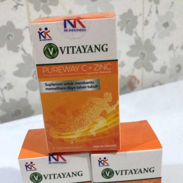 Vitayang Pureway C + Zinc KK Indonesia Suplemen Antioksidan Penangkal Virus Flu Imunitas Tubuh