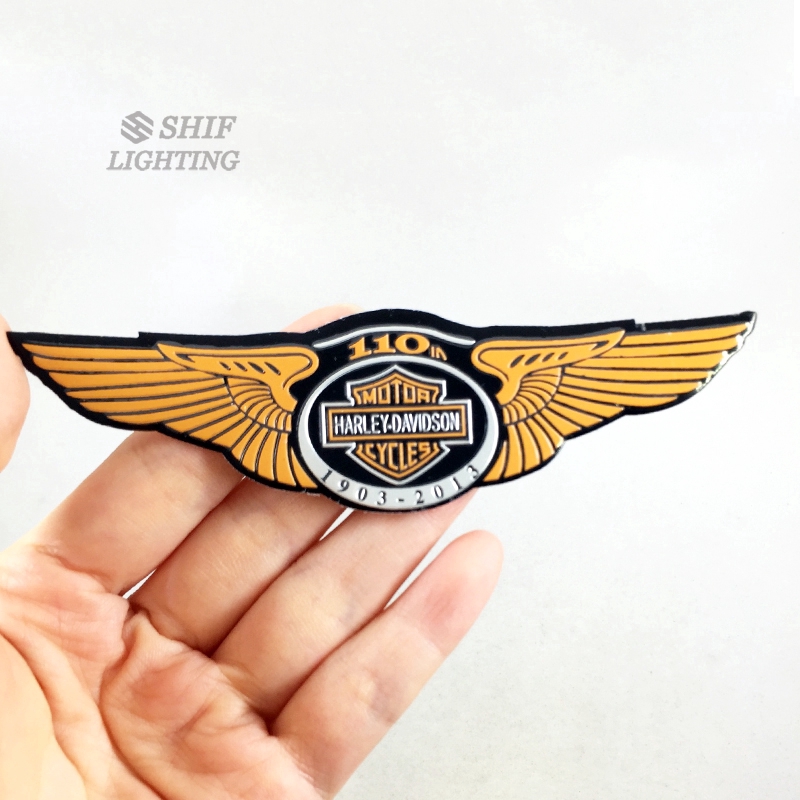 1x Sepeda Motor Harley Davidson Alumunium 110motor Motor Emblem Hias Badge Sticker Decal