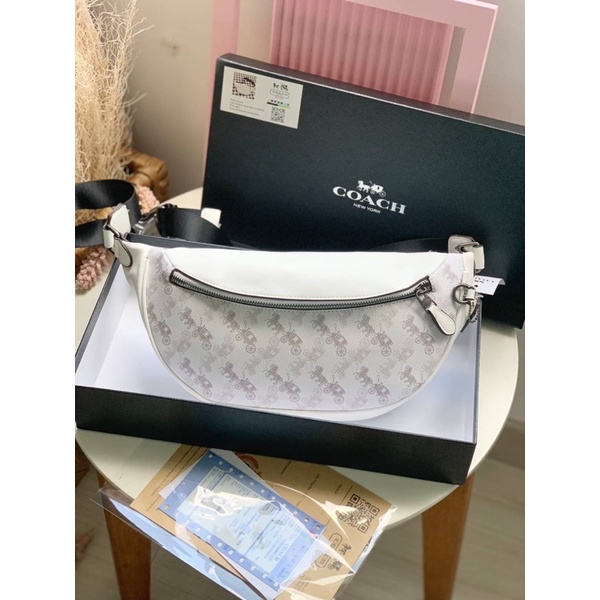 Tas Kulit Pinggang Wanita CH Leather Waistbag Premium Import Hitam Black Putih White Coklat Brown Nu