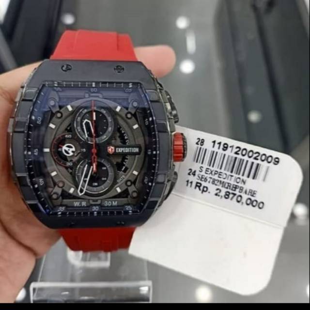 Jam tangan expedition e6782 red pria original