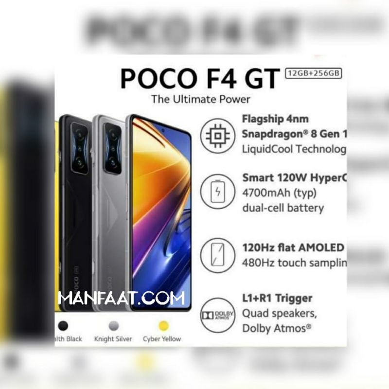 poco f4 gt 12 256 gb garansi resmi