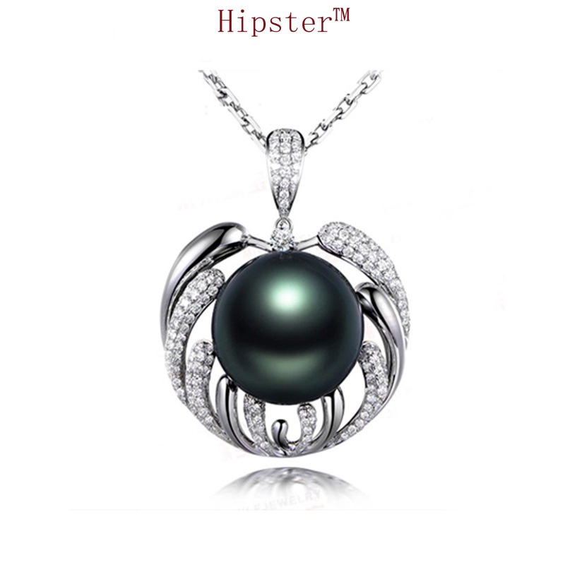 Elegance Retro Personality Affordable Luxury Natural Black Pearl Pendant Necklace