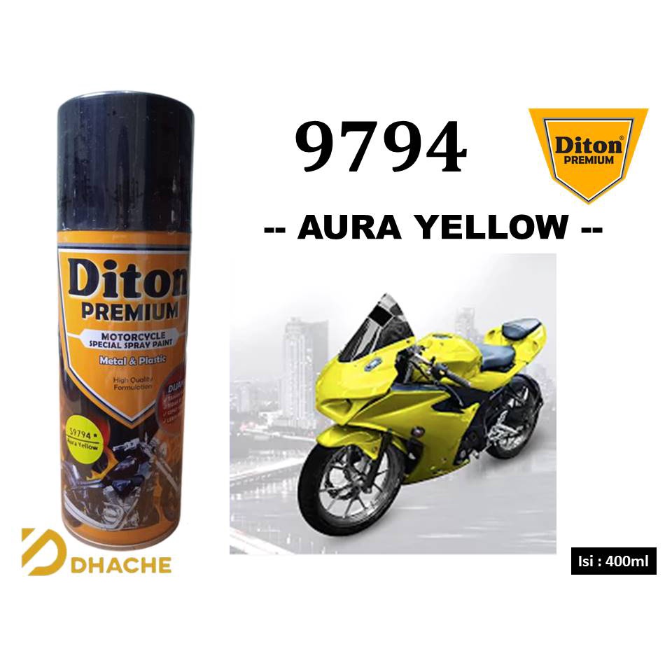 Cat Pilox Diton Premium Suzuki Aura Yellow 9794 Warna Kuning Cerah KIlap 400ml