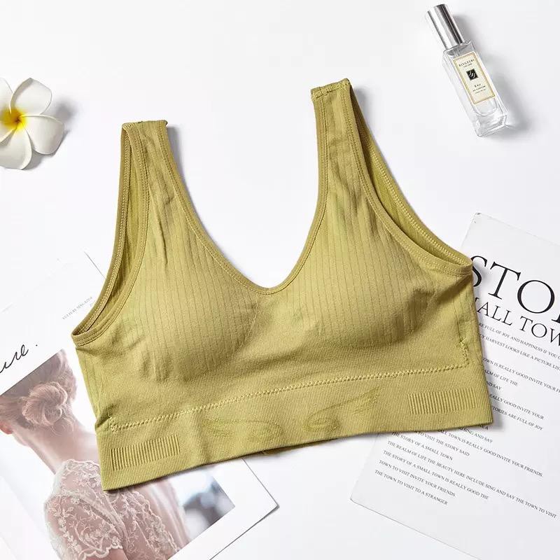 Bra Jumbo 2204 - Bra Wanita Bra Plus Size Bra Elastic-Avocado tanpa kaitan