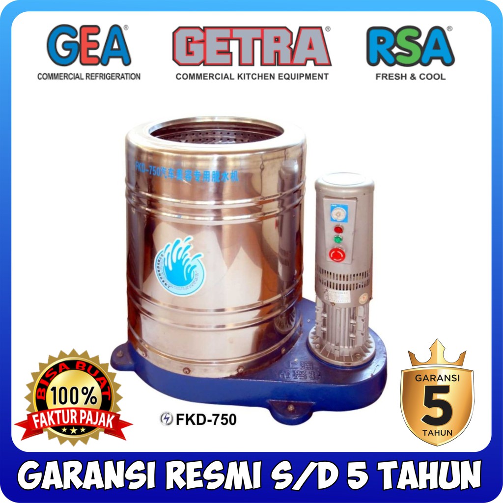 DEWATER MACHINE GETRA FKD-750 MESIN PENGURANG KADAR AIR & MINYAK BUAH