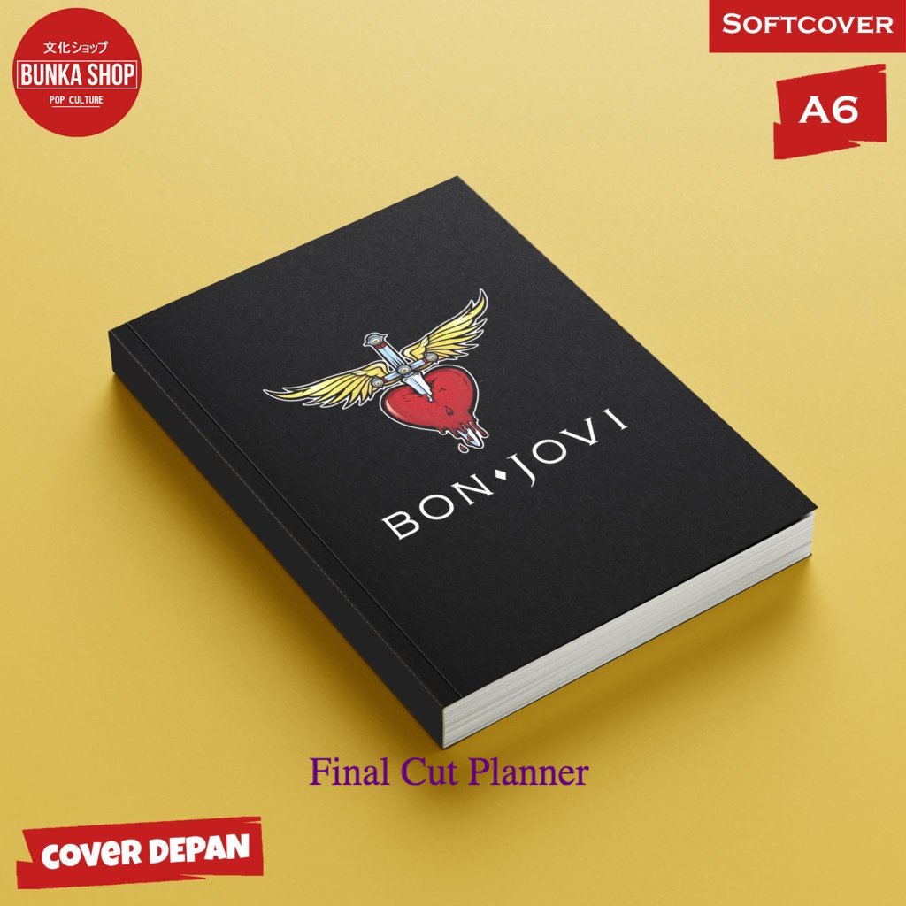 

Pocket Note 80's Band Bon Jovi Logo 2 Softcover A6 Buku Tulis Catatan Notes Agenda Planner Jurnal