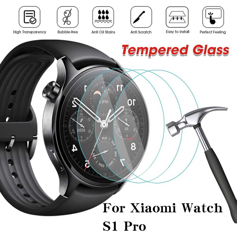 Pelindung Layar Tempered Glass Full HD Anti Gores Ultra Tipis Untuk Smartwatch Xiaomi Watch S1 Pro