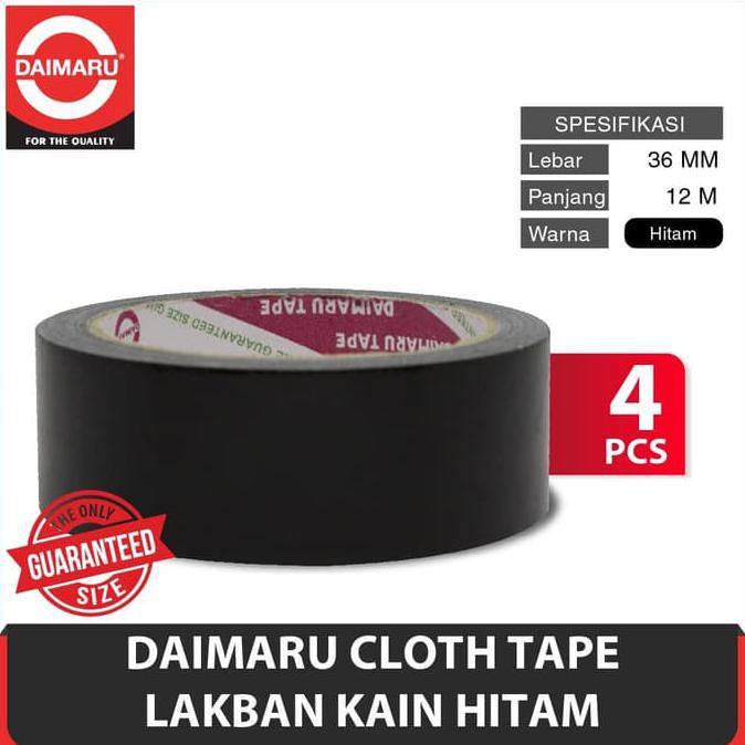 

Best Seller] Dapat 4Pcs Daimaru Cloth Tape Hitam 36Mm X 12M