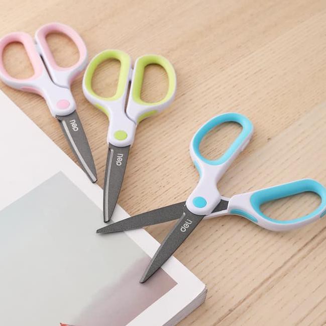 

Special Price-752 Deli 6054 Gunting-Soft-touch Teflon Effortless Scissors 175mm