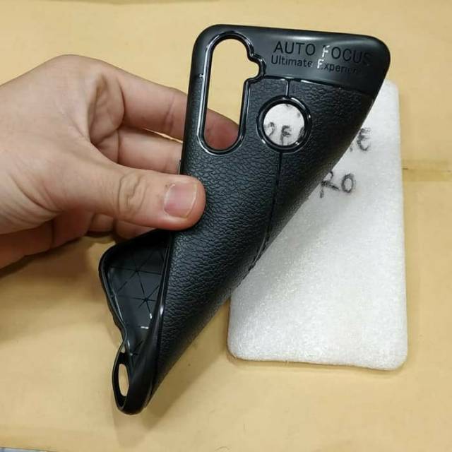 auto focus OPPO REALME 5 PRO silikon karet hitam soft case REALME 5PRO