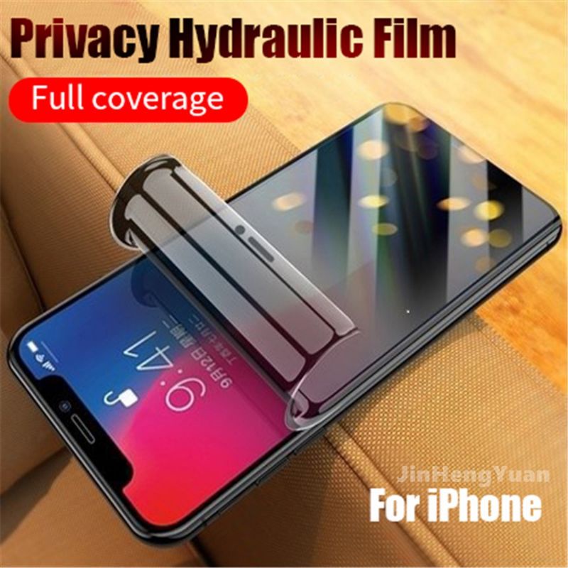iPhone X XR Xs Max Anti Gores Hydrogel Spy Privacy Matte Screen Guard Protector Plastik Jelly Lentur Anti Gores Hydrogel Spy