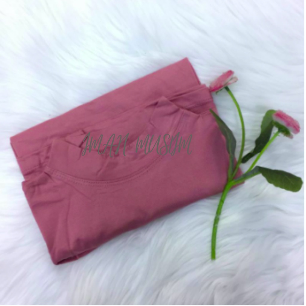 Manset Kaos Tanpa Lengan Inner Buntung Spandek Premium Turtleneck-DUSTY PINK