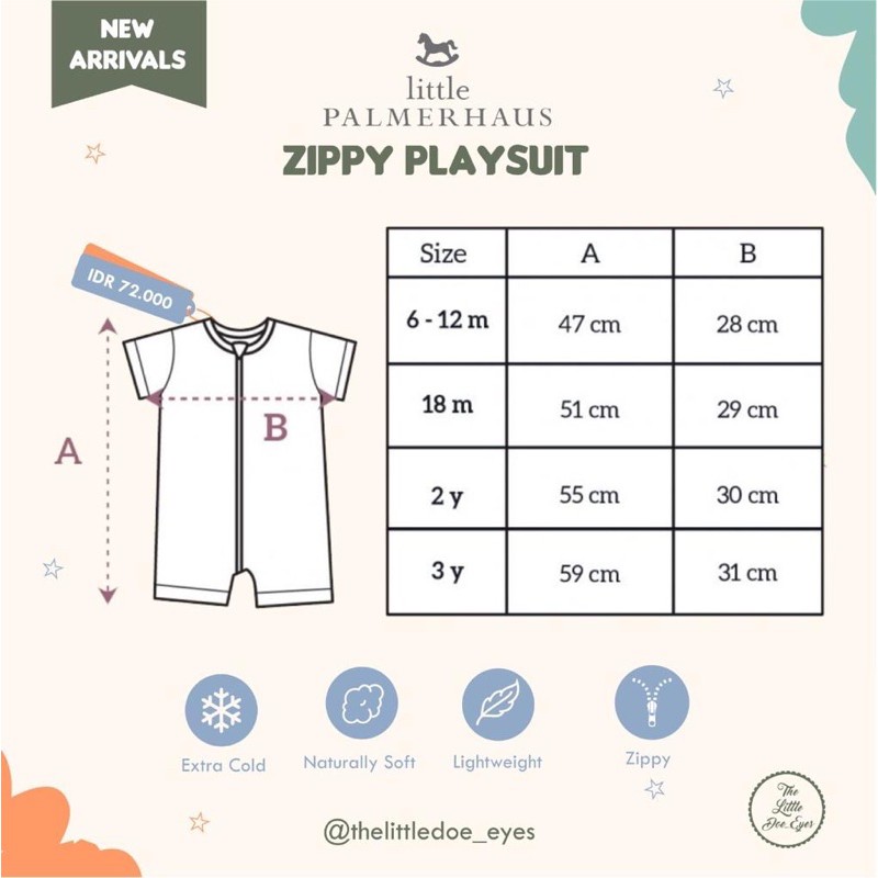 [READY] LITTLE PALMERHAUS Zippy Playsuit