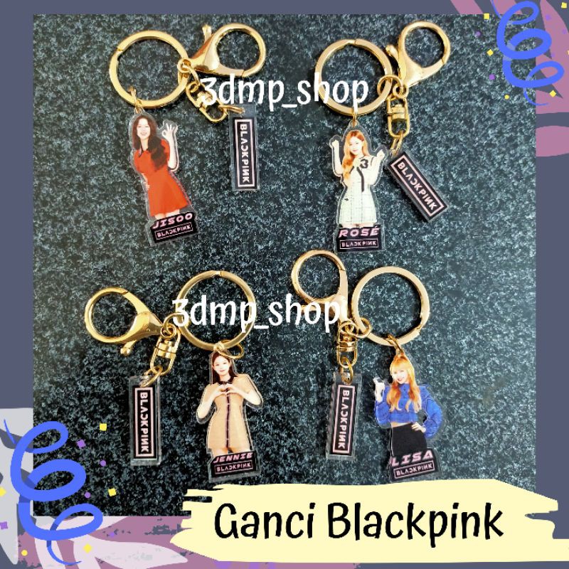 Gantungan Ganci Keychain Blackpink Jennie Lisa Jisoo Rose