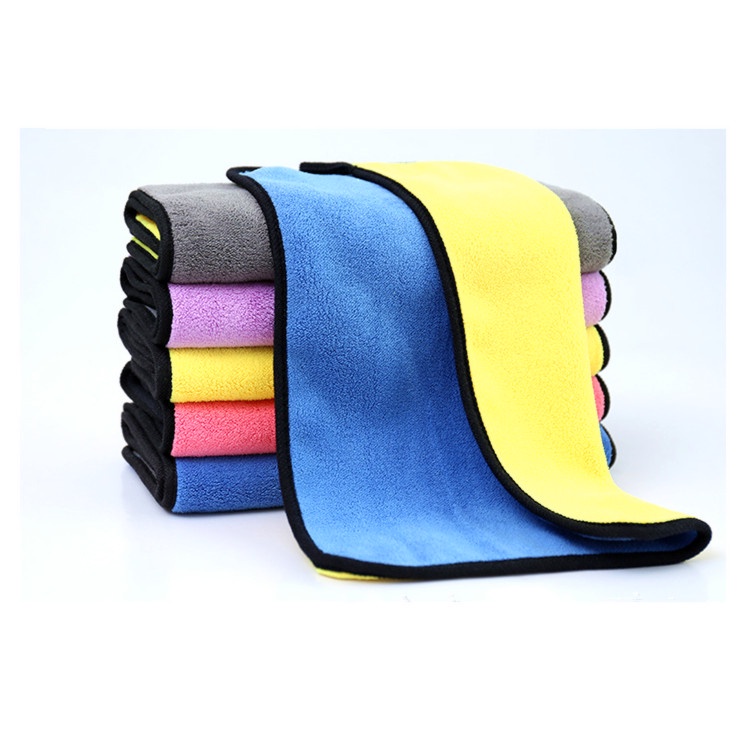 (TEBAL & JUMBO) Kain Lap Serba Guna Microfiber 38x45cm Handuk Towel Premium Tebal 500GSM Kain Lap Da