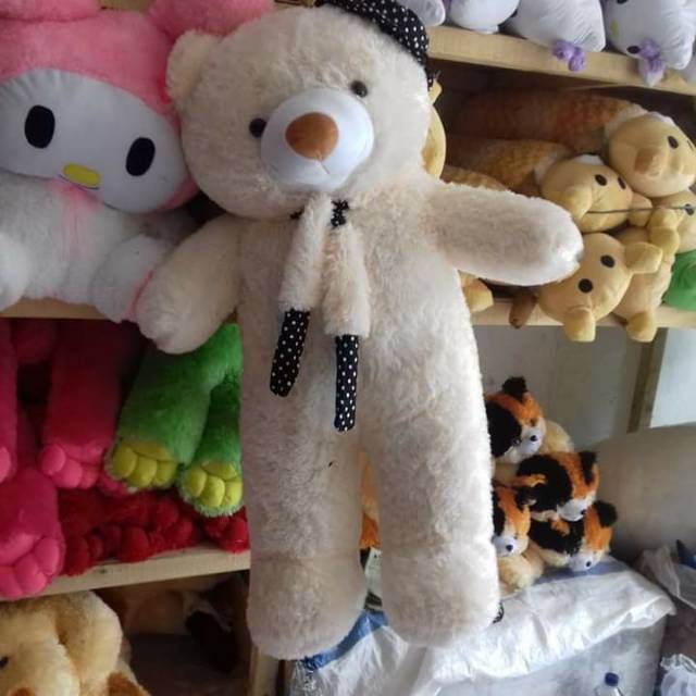 BONEKA TEDY BEAR BESAR 80CM BONEKA TEDY BEAR JUMBO 80CM BONEKA TEDY BEAR JUMBO KREM