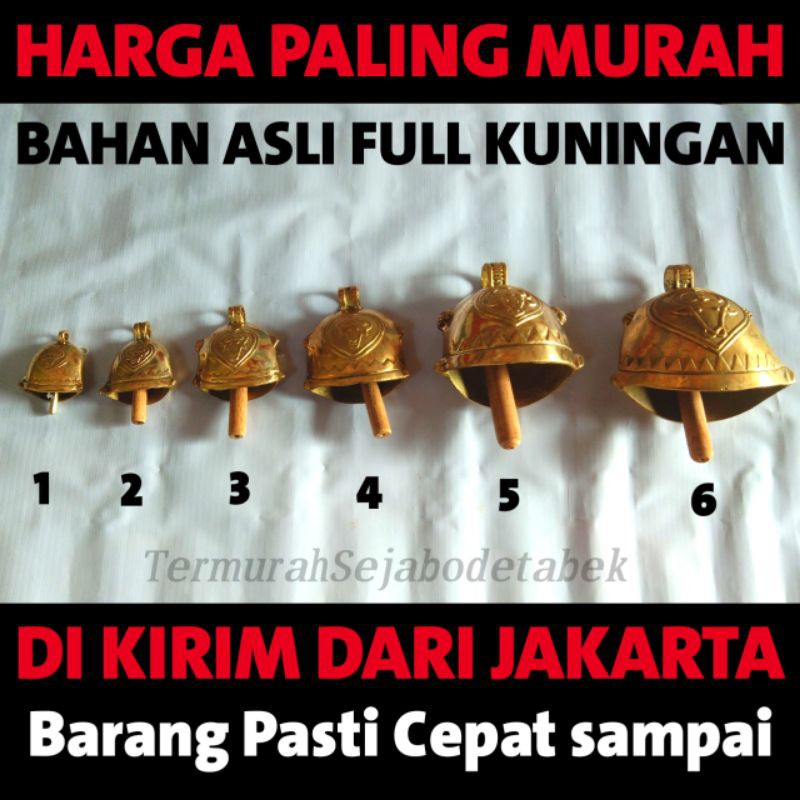 RB Klontongan Sapi Kuningan - Lonceng Sapi Kerbau Bahan Kuningan - Klontongan Kuningan Lonceng