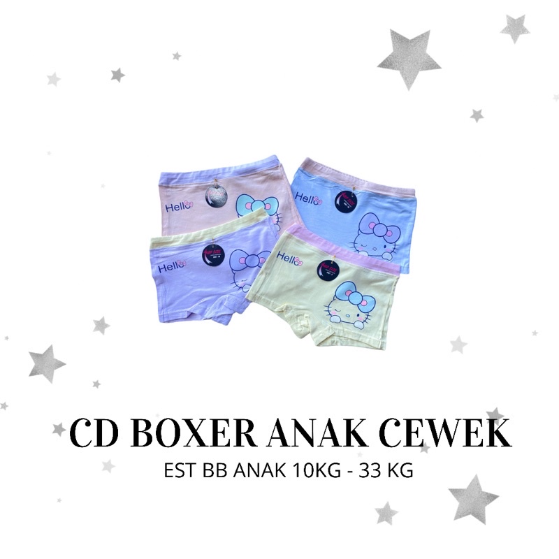 CD Celana Dalam Boxer Bokser Anak Perempuan Cewek Bayi Balita Katun Import Celana Dalam Anak Murah