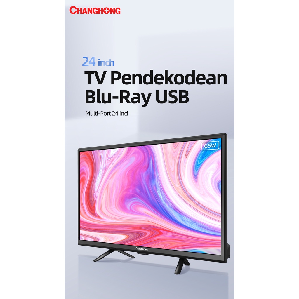 Changhong 24 Inch Digital LED TV (L24G5W) HD TV-HDMI-USB Movie
