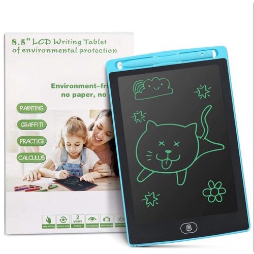 LCD Drawing Writing Tablet 8.5 Inch Mainan Papan Tulis Hapus Board Digital Pad Edukasi Pen Gambar