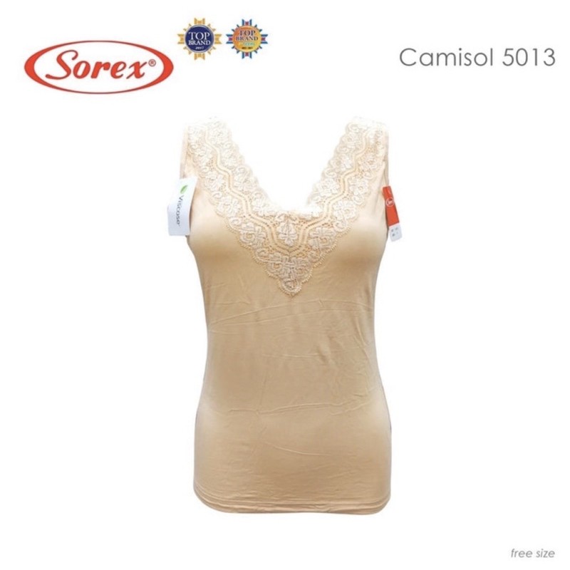 Camisol | Tanktop V-Neck Renda SOREX 5013 Freesize