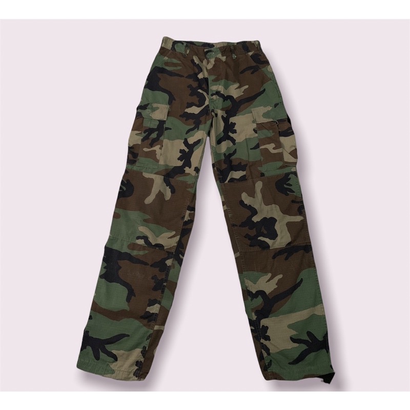 American Apparel BDU Battle Dress Uniform US Army Trousers combat woodland camouflage Made in USA.