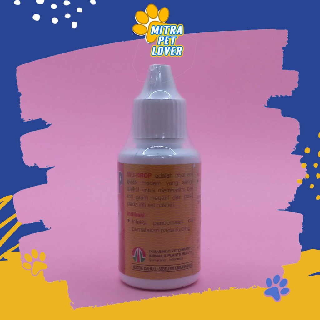 OBAT PERNAFASAN KUCING - MIU DROP 30 ML ORIGINAL - ANTIBIOTIK TETES INFEKSI PERNAFASAN KUCING CAT DIARE PILEK BATUK VIRUS - AMAN SEHAT PET ANIMAL HEALTHCARE AND VETERINARY TAMASINDO OBAT KESEHATAN DAN VITAMIN TERNAK HEWAN BINATANG PELIHARAAN MITRAPETLOVER