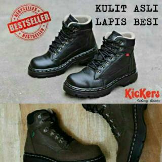 Promo!!! KICKERS Safety original Kulit Asli - Sepatu kerja 