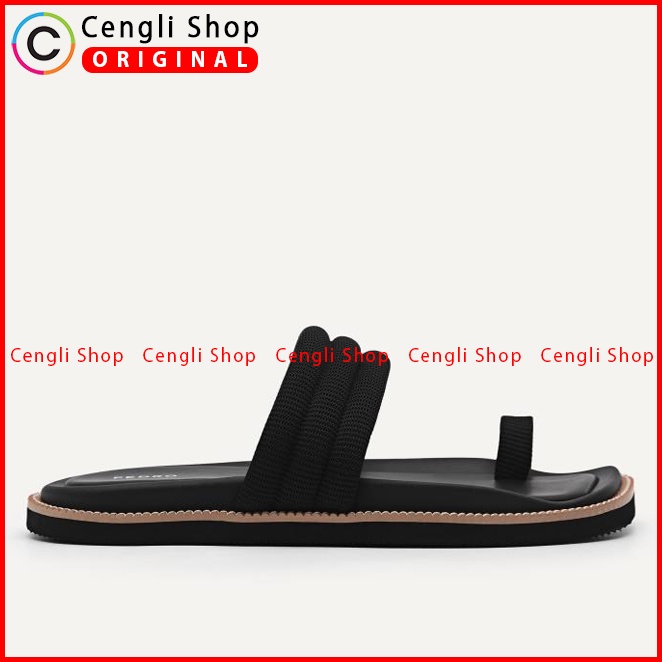 SANDAL JEPIT PEDRO WANITA ORIGINAL CASUAL BRANDED ASLI HITAM PW012