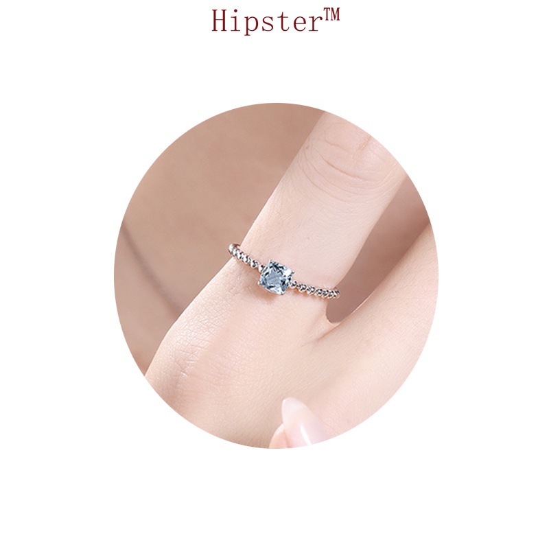 European and American New Popular Elegant Temperament Entry Lux Emerald Square Rhinestone Ring