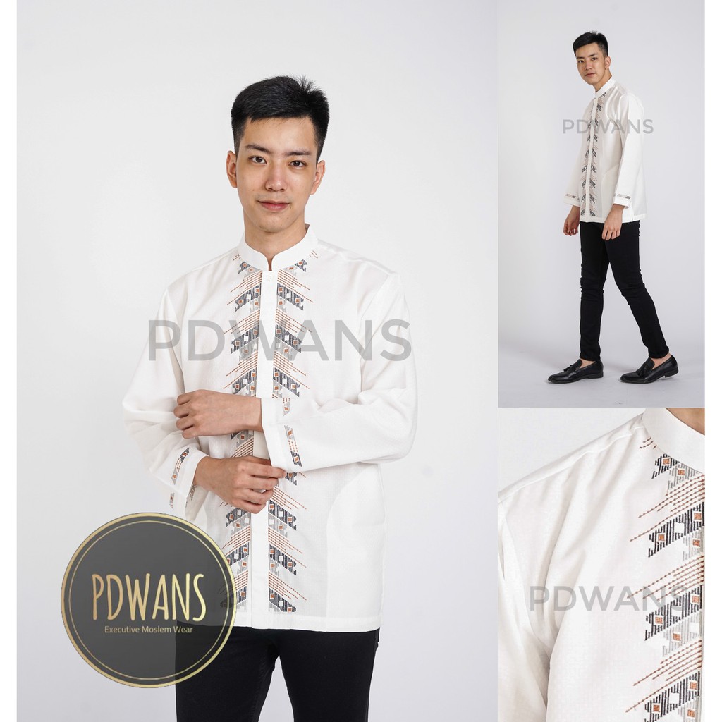 BAJU KOKO Lengan Panjang Motif Bordir PDWANS - ALSPJG31