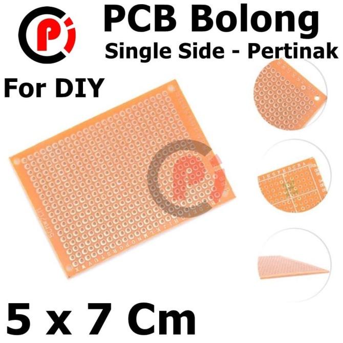 

TERLARIS PCB Bolong Lubang IC Matrix Satu Sisi Single Side Pertinak 5 x 7 cm