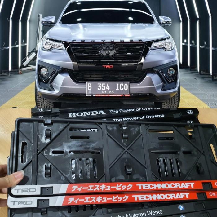 dudukan plat nomor mobil TRD innova fortuner
