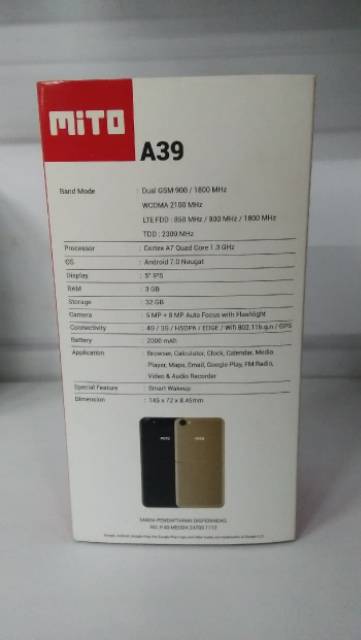Mito A39 Fantasy 4g Ram 3gb Internal 32gb Garansi Resmi Shopee Indonesia