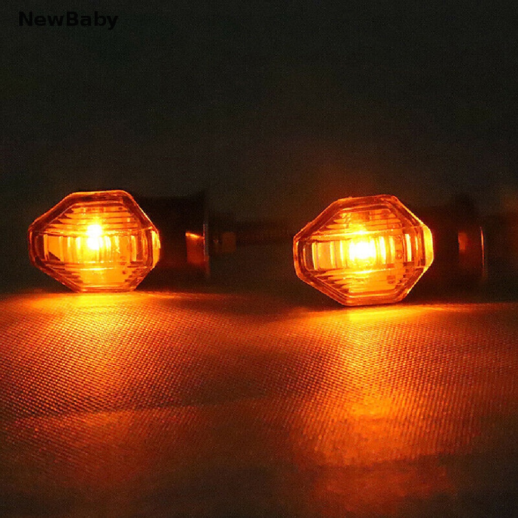 2pcs Lampu Indikator Sein 1LED Warna Amber Untuk Motor Universal