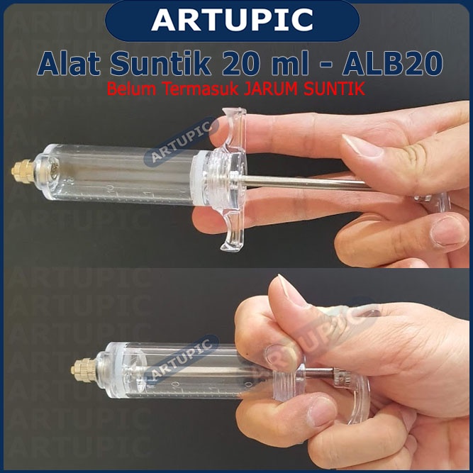 Alat Suntik ALB20 Spuit Syringe Suntikan 20 Ml Tabung Mika Hewan Besar Semi Auto Sapi Babi Kambing Kuda Dll