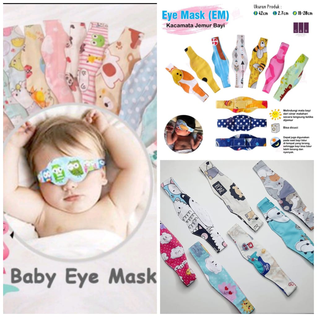 Eye Mask Kaca Mata Jemur Bayi Jumbo Terlaris Kaca Mata Baby Original Karakter Baby Eye Mask Murah