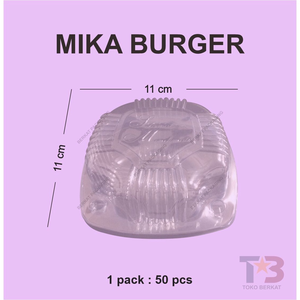 MIKA BURGER 50pcs / MIKA SNACK / MIKA NASI / TRAY BURGER / MIKA DONAT