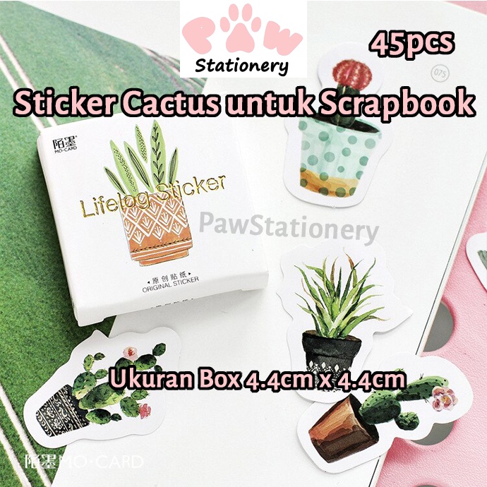 

45pcs Stiker Tanaman Kaktus Stiker Tanaman Lucu Stiker untuk Scrapbooking Stiker Unik Cute Stickers DIY Stickers Scrapbooking Stickers