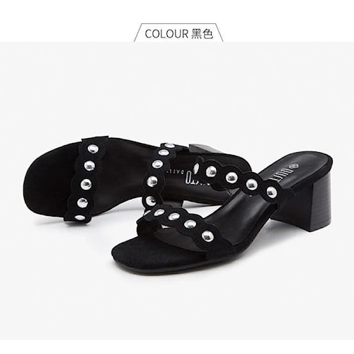 Sandal Sendal Selop Slop High Heels Pansus Hak Tinggi 5 cm Kasual Casual Formal Jalan Santai Kerja K