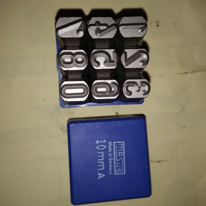 TST | MASUS Germany Angka Ketok Karakter Terbalik 20 mm Figure 0-9